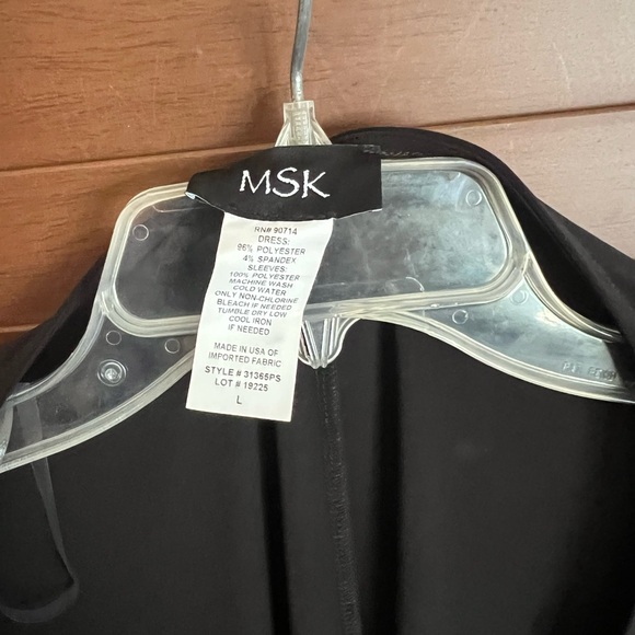 MSK Black Dress with Elegant Sleeves - Picture 3 of 4